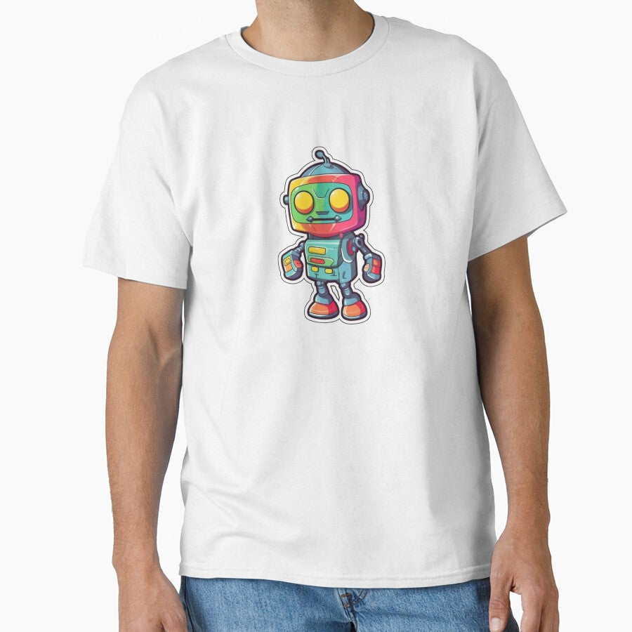 Colorful Robot Cartoon, Fun Groovy Robot by jakeparco