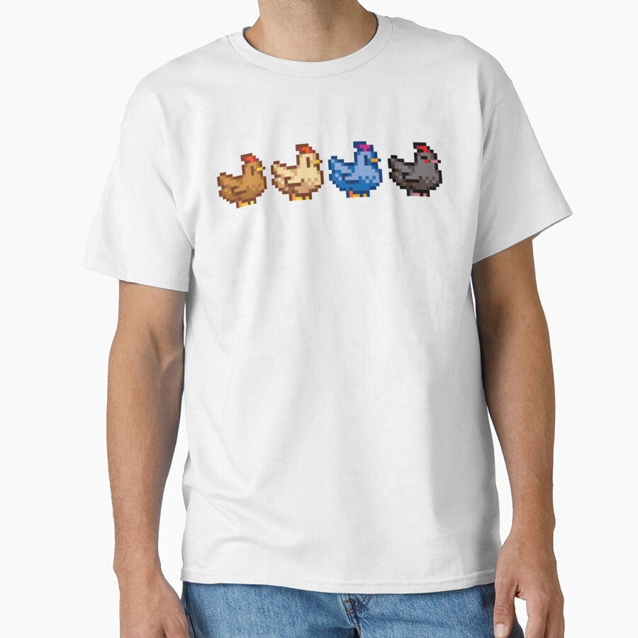 4 Chickens Stardew Valley by boozyprintz
