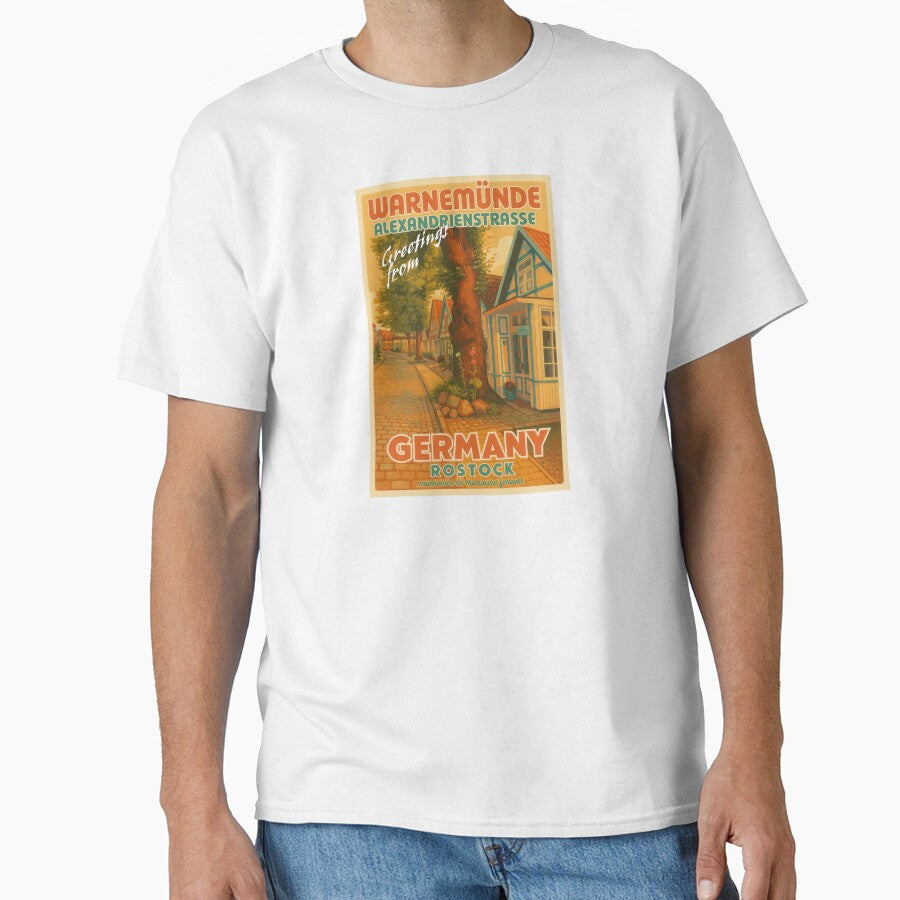 Greetings from ROSTOCK /WARNEMÜNDE - ALEXANDRIENSTRASSE - Retro Vintage Design by Earth Celebration Designs