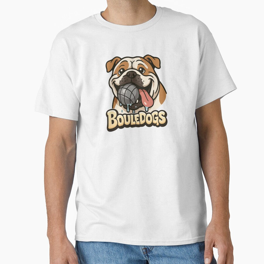 Bouledogs Slobber & Steel - petanque T-shirt design by BouleDogs