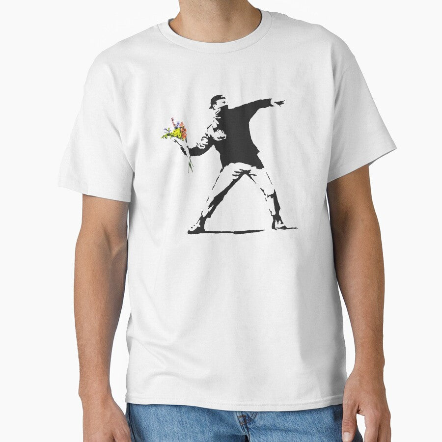 Love Is In The Air (Flower Thrower) - Banksy Graffiti by portokalis
