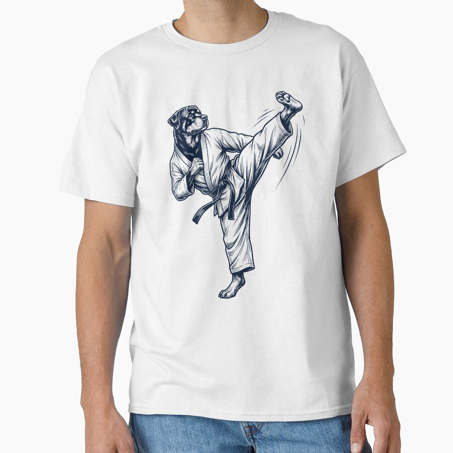 Vintage Rottweiler Doing Karate Martial Art Dog Lover by TerryConnells