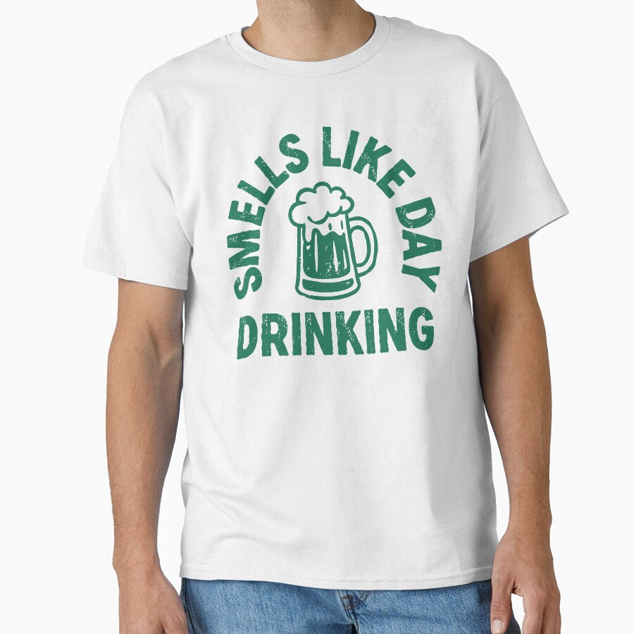 Smells Like Day Drinking – Retro Beer Badge T-Shirt by Slaw-Creation