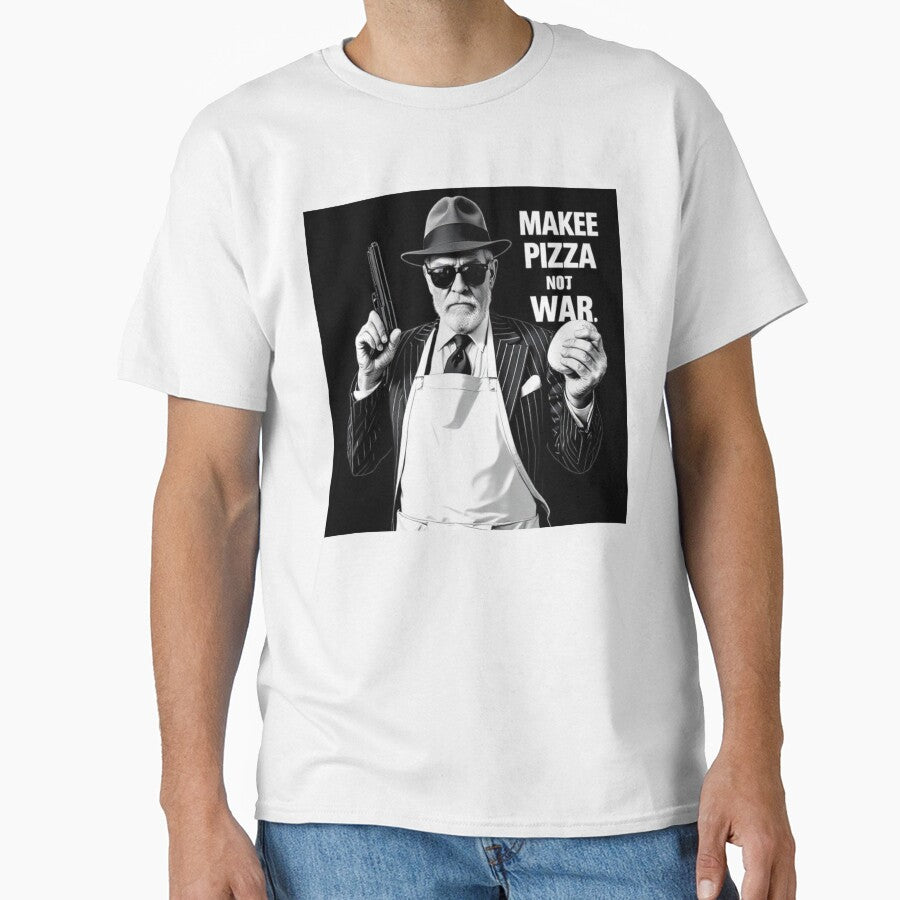Makee Pizza Not War Funny Pizza Mobster Merchandise by SaucyFoodTruck