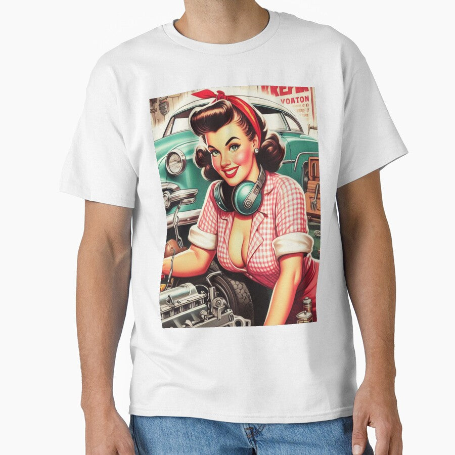 Vintage Mechanic Pin-up by PulpVintage