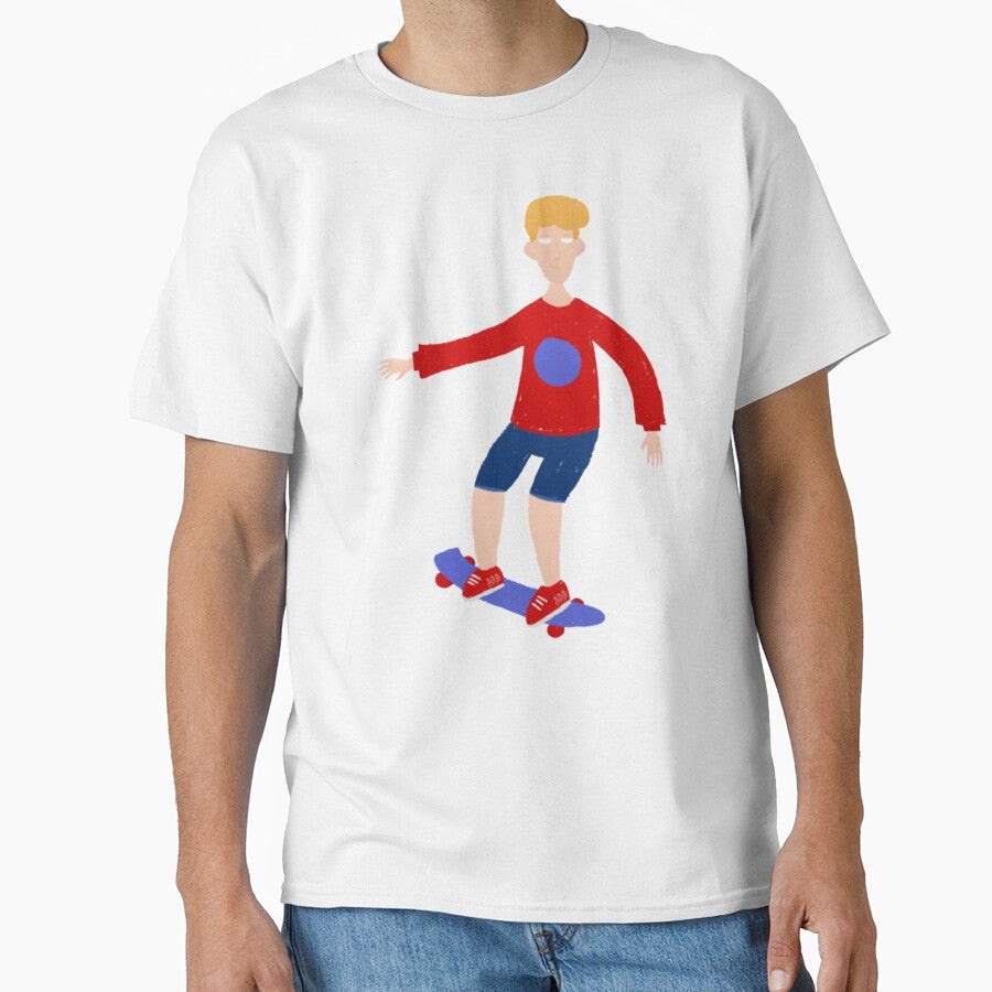 Blond skater riding on a skateboard by VickiAshley