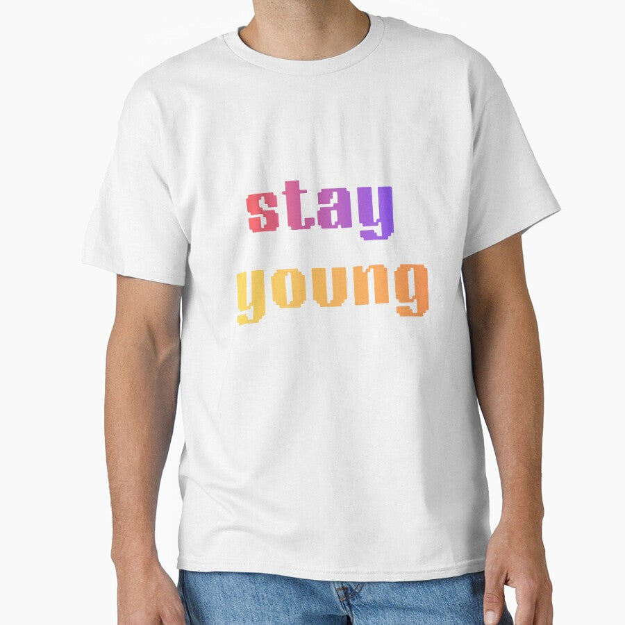 Stay young Motivational, Quote Premium Oversized Hoodie. by printeGear