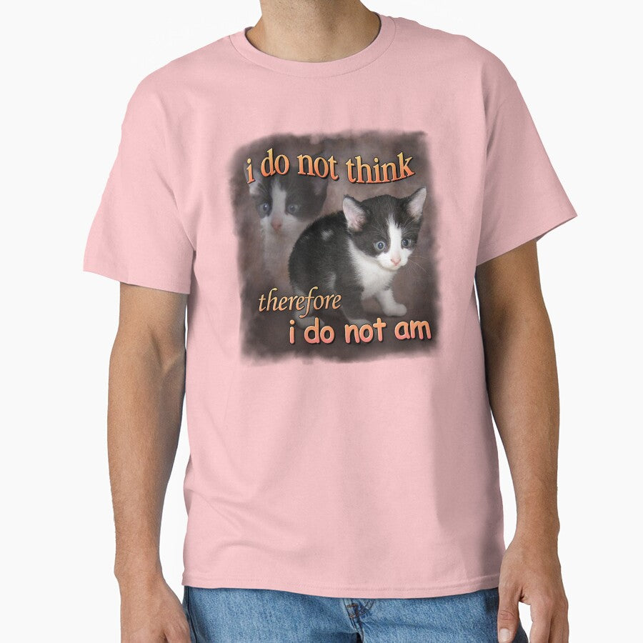 I do not think therefore I do not am - cat meme portrait by snazzyseagull