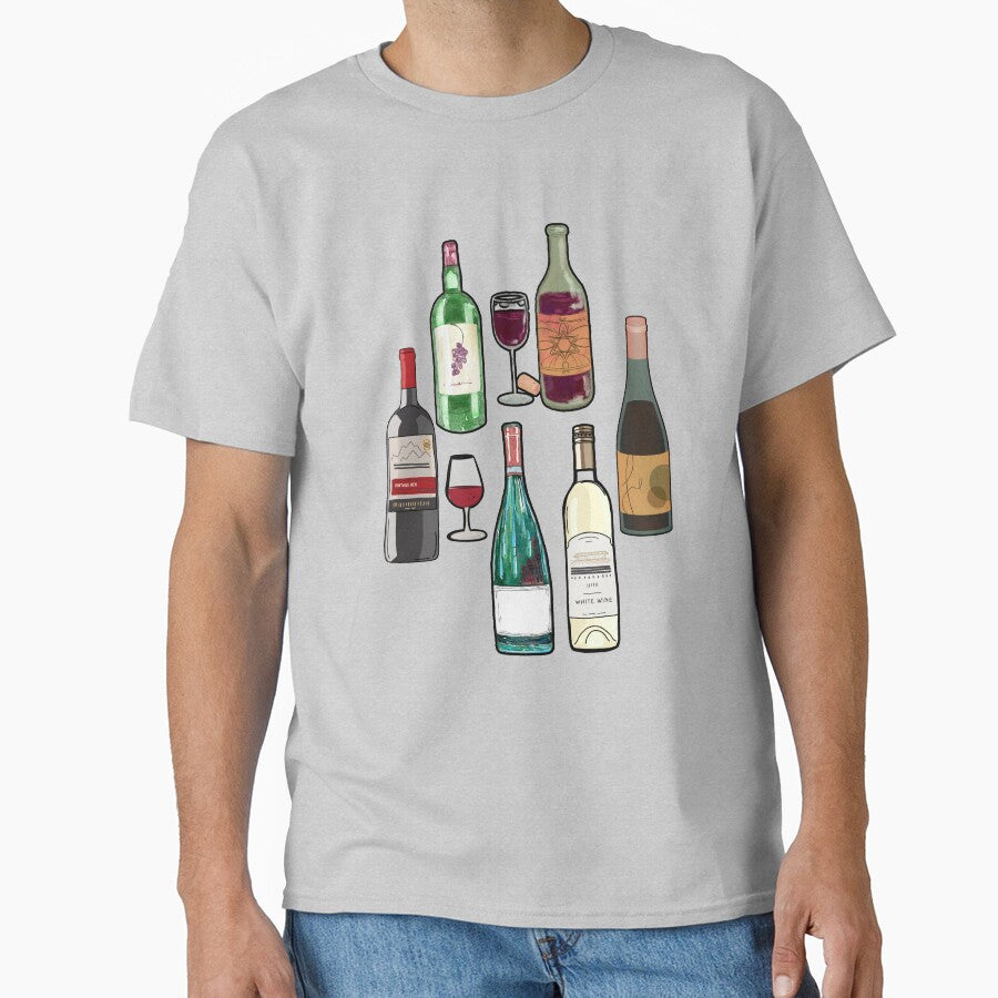 Wine Enthusiasts Gift- Wine Bottle Pattern by BronikowskiART