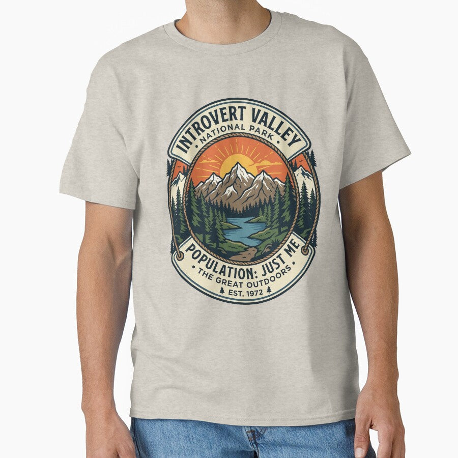 Introvert Valley National Park Badge Introvert Humor by Monocromo Shop