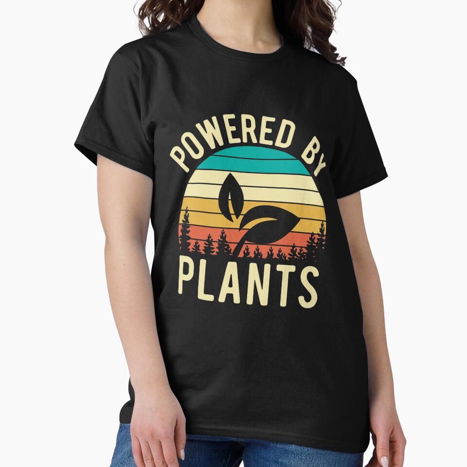 Powered by Plants Vegan Retro Design by MarinaBDesigns