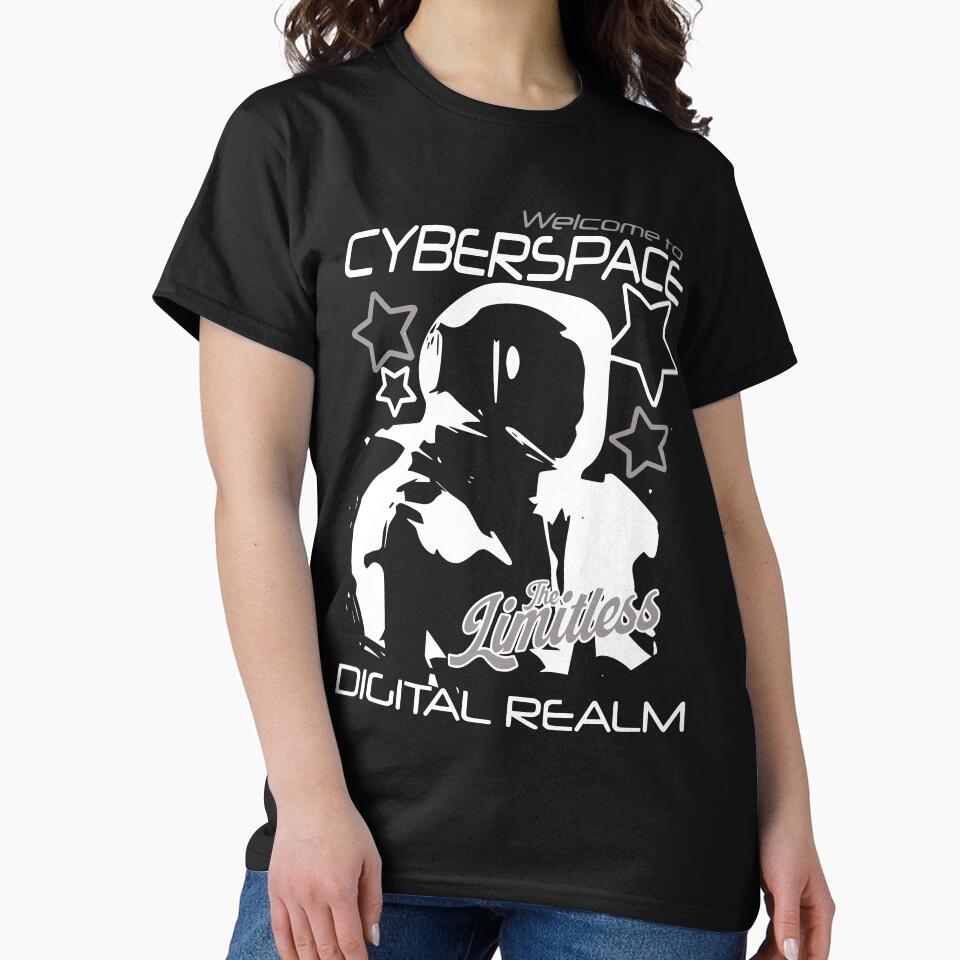 CYBERSPACE – White and gray astronaut on futuristic black background Y2K by Pics'Elle Creations