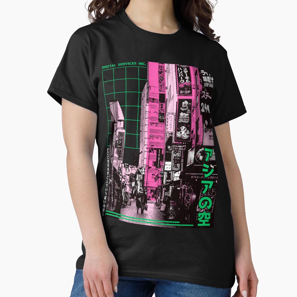 Vaporwave Cyberpunk Japanese Neon City by OWLvision33