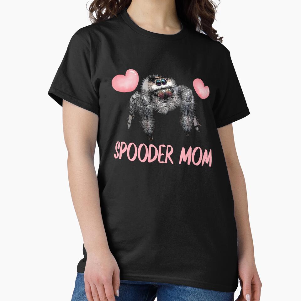 Pink Spooder Mom Cute Jumping Spider by Zurickdesigns