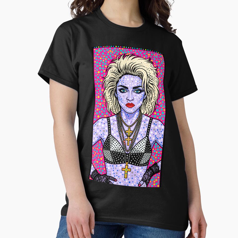 Material Girl — Dotwork Pop Art Portrait | Pointillist Music Icon Illustration by  Ojo de Lilith