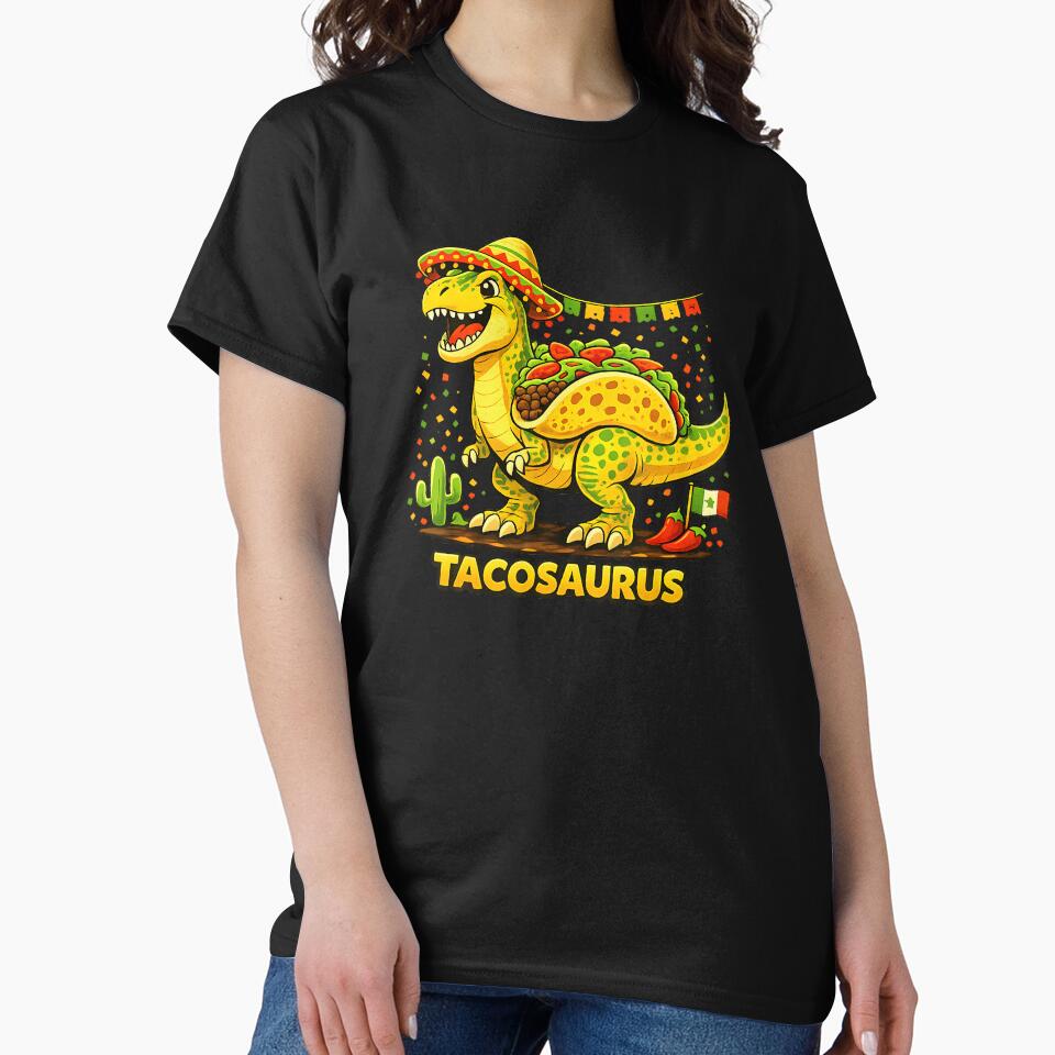 Taco Dinosaur Mexican Fiesta Dino Cinco De Mayo by irifine