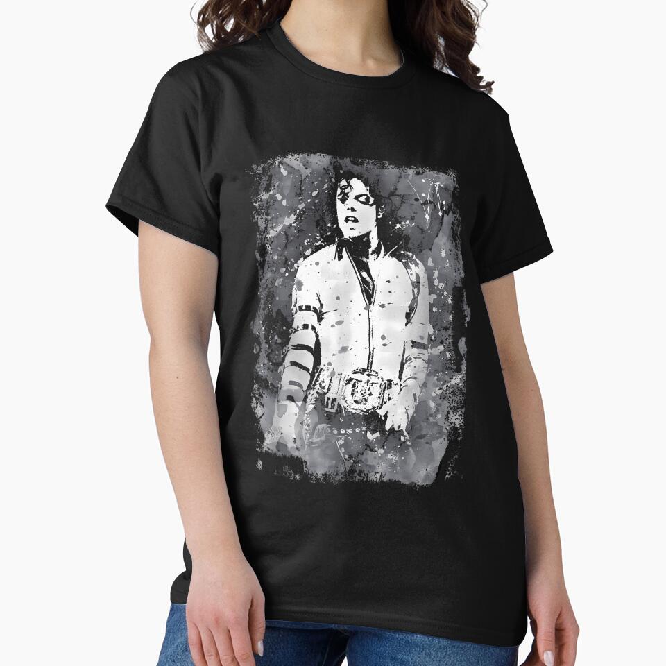Michael Jackson Bad World Tour 1988 Black And White Splatter by NADEEMMT2
