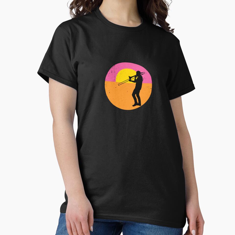 Endless Summer Trombone player silhouette by tdimillo