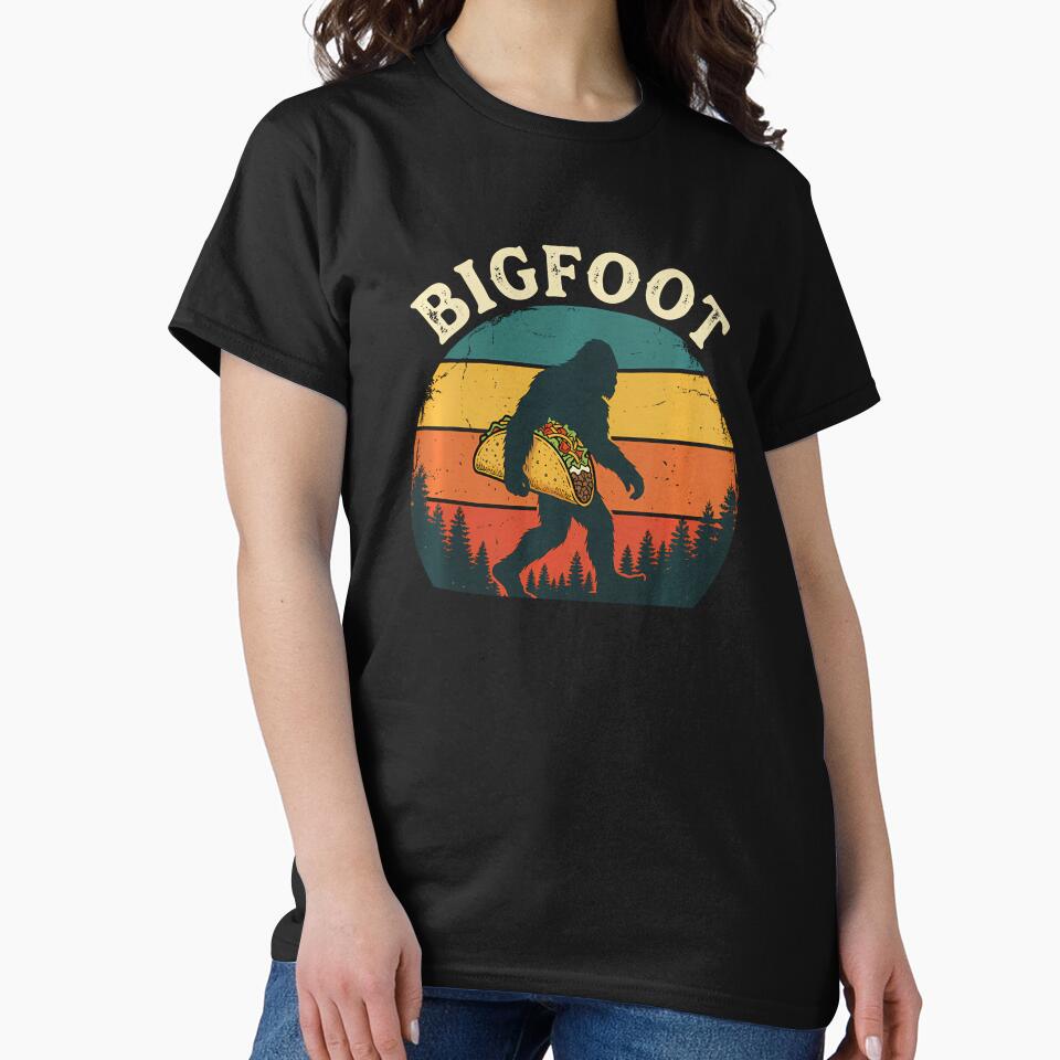 Bigfoot Taco Retro Sunset by irifine