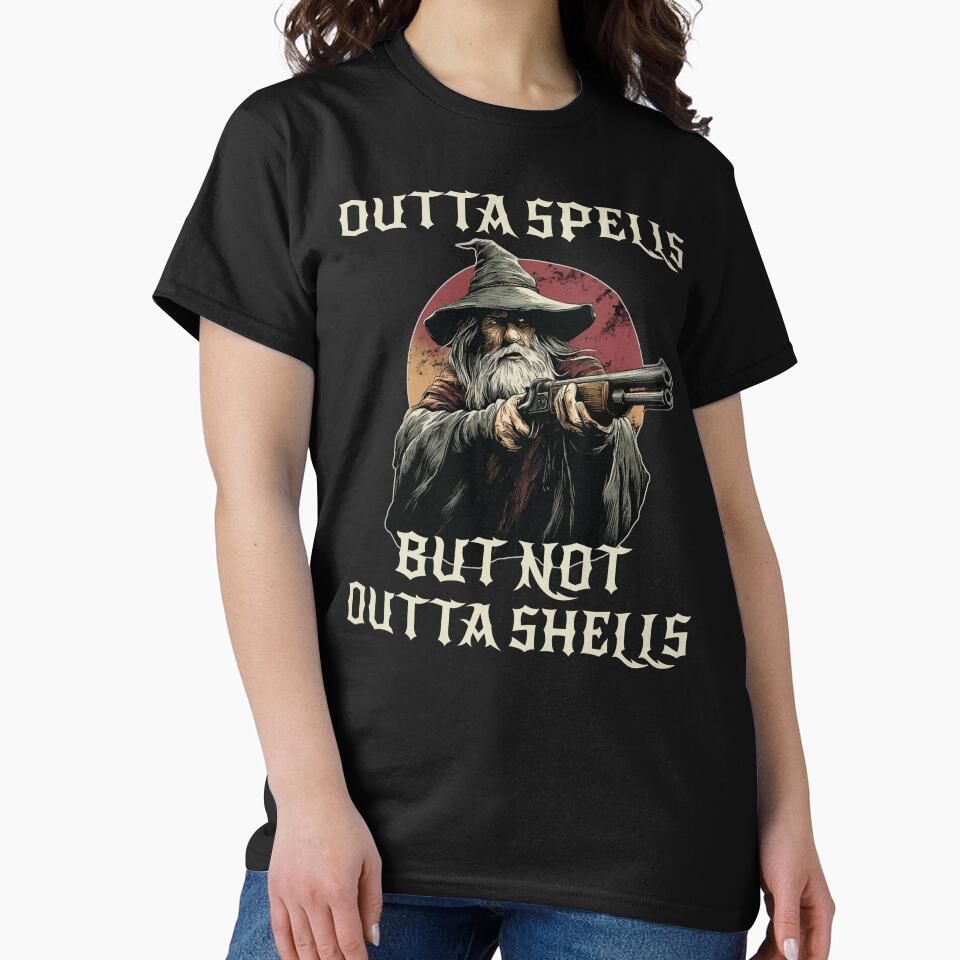 Outta Spells But Not Outta Shells Funny Fantasy Wizard Meme by wtfbba
