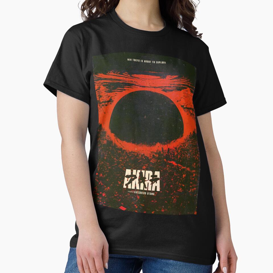 Akira cyberpunk city explosion poster red by Neromancer