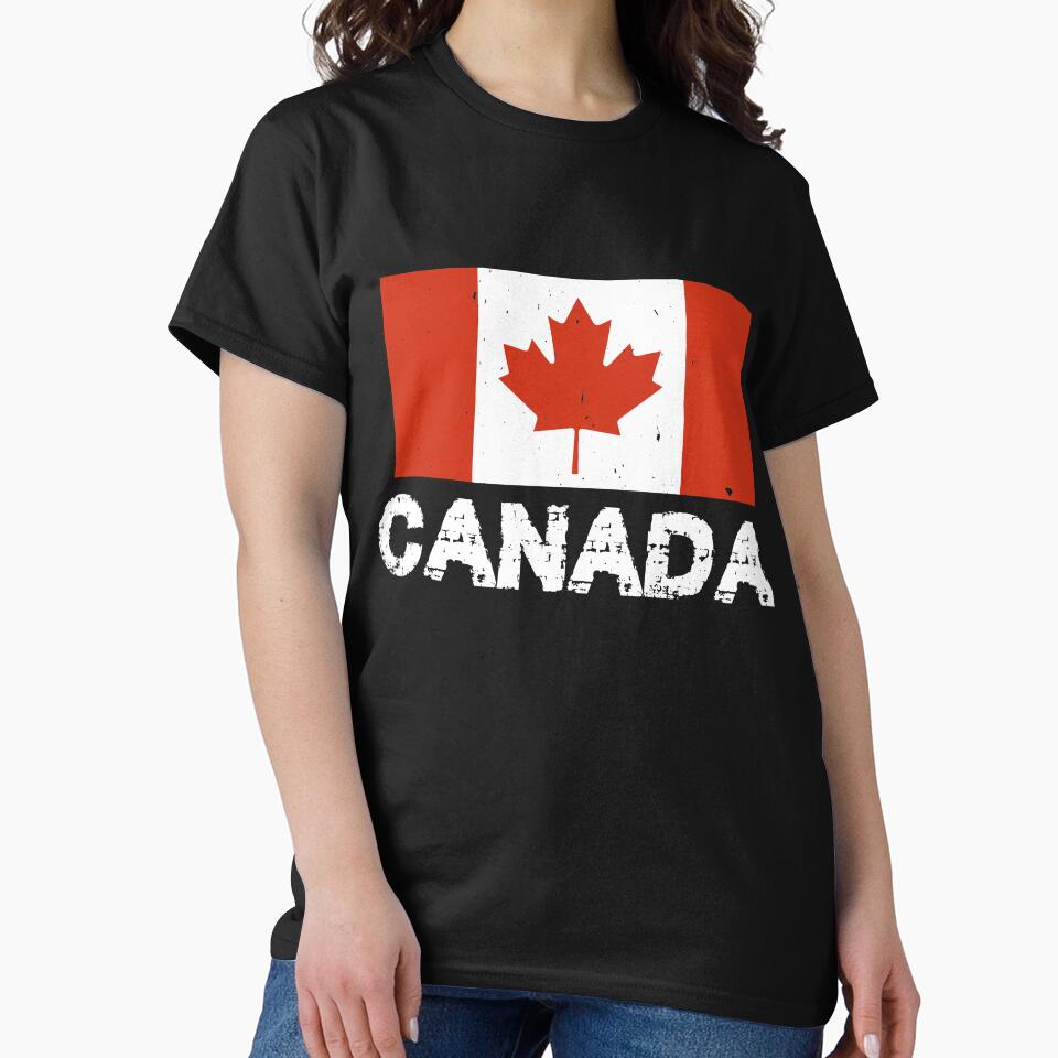 Canada Flag T-Shirt for Men and Women by AllStarMerch