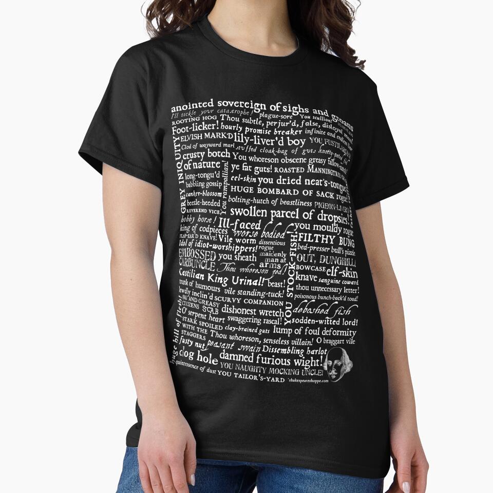 Shakespeare Insults White Text Edition (by incognita) by Styled Vintage