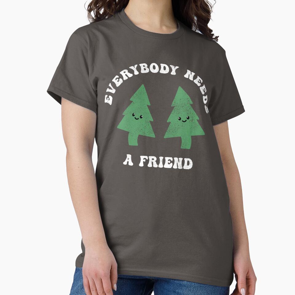 Everybody Needs a Friend - Happy Trees Retro Design by GirlHyphenated
