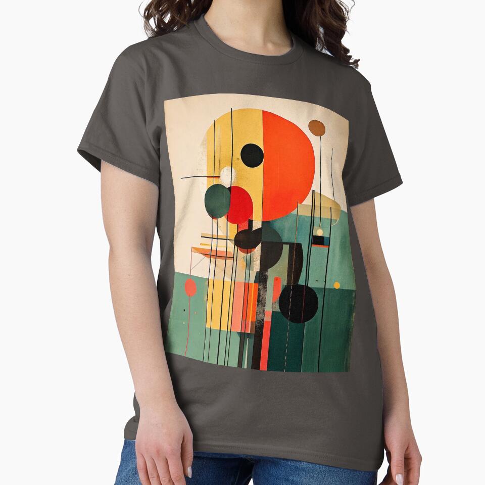 Mid-Century Modern Geometric Abstract Art – Retro 50s Inspired Minimalist Design by CattlettArt