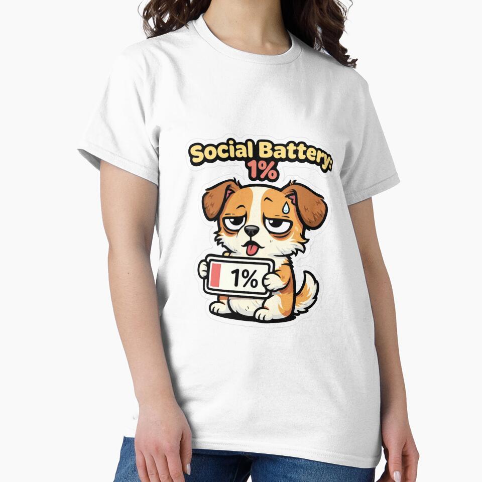Introverted Dog Low Social Battery Gift Sticker by Gentlestate