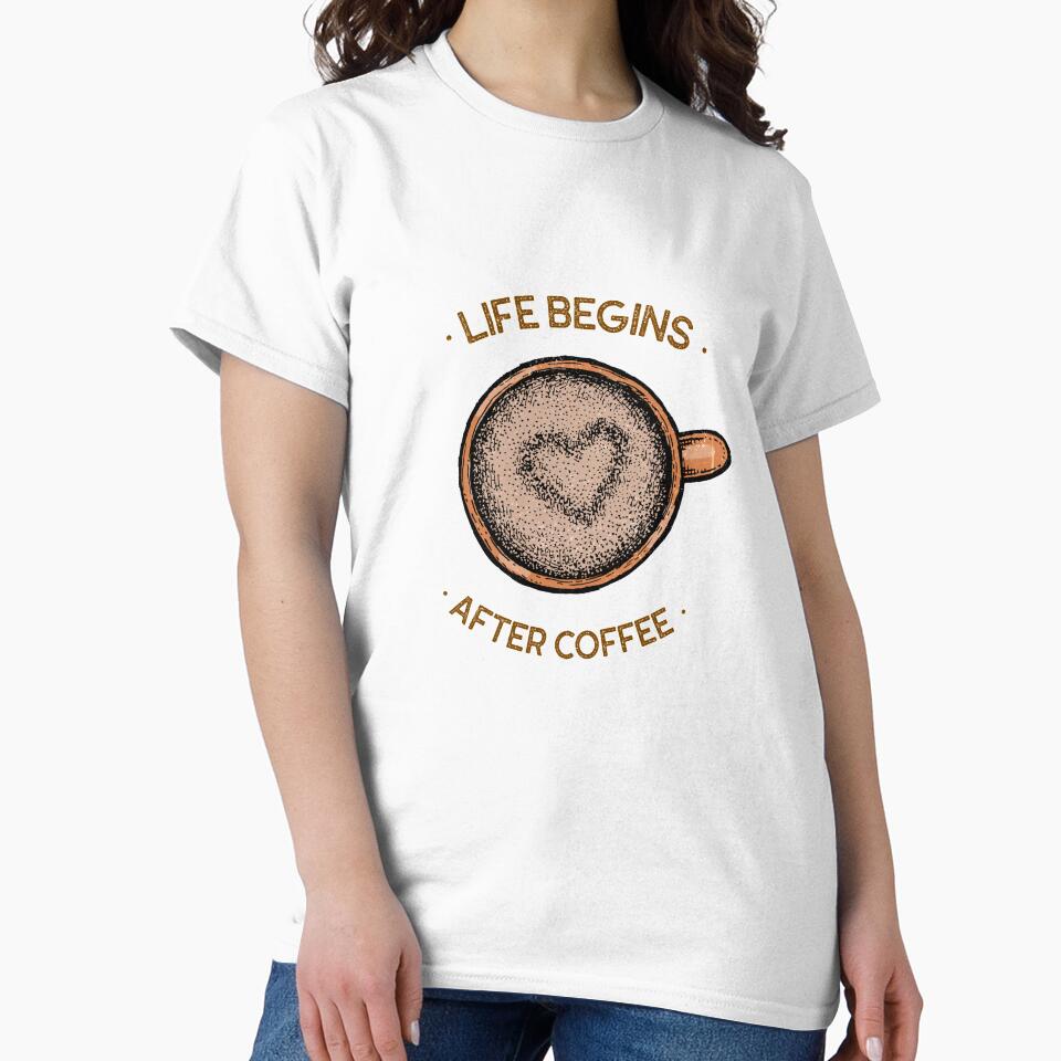 Coffee Funny Quote Life Begins After Coffee by Zuuag