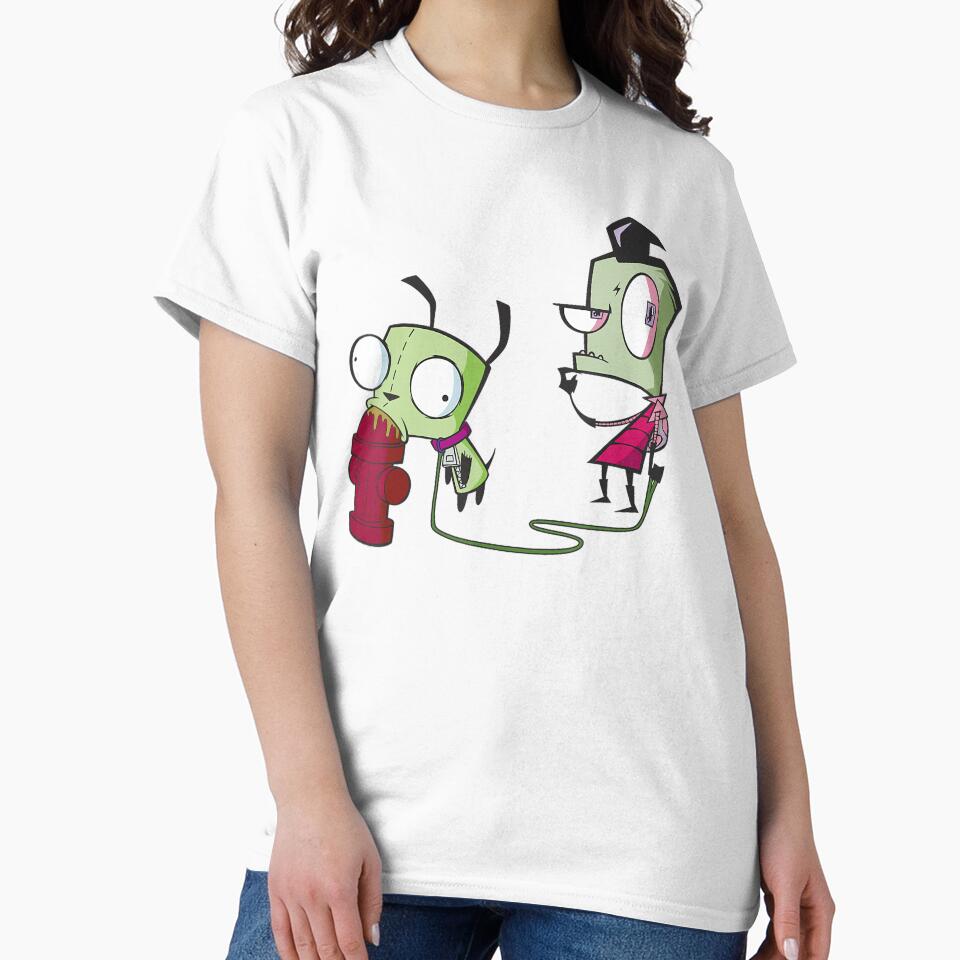 Invader Zim GIR And Zim Walk Cartoon Graphic Design by layprotuninec