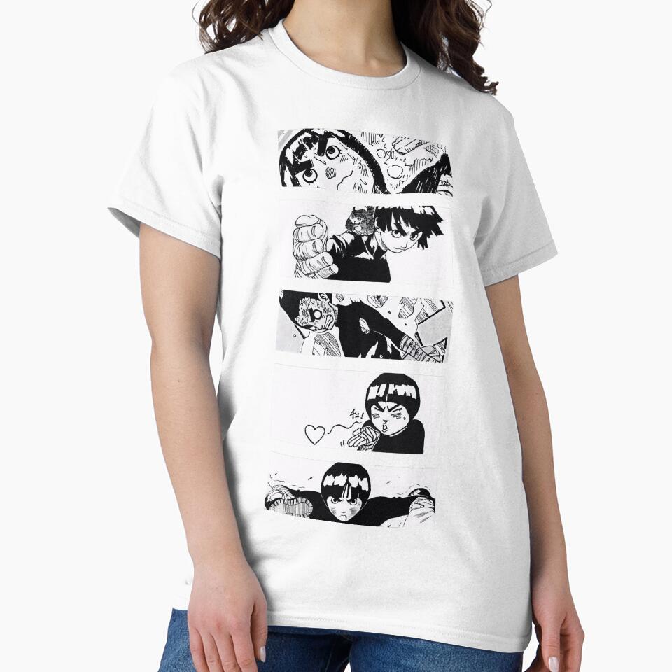 Rock Lee Manga Panels – Black and White Anime Aesthetic by PosterFuel