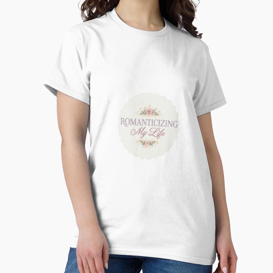 Romanticizing My Life Aesthetic Sticker | Coquette Floral Quote Design by CutePlix