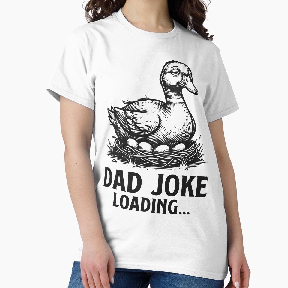 Dad Joke Loading Duck, Funny Father's Day Humor Design by TeeVerse27