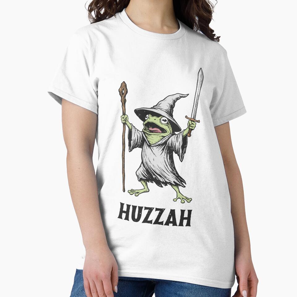Huzzah Frog Medieval Mage DnD Tabletop Rpg Master Reference by cherrywstore