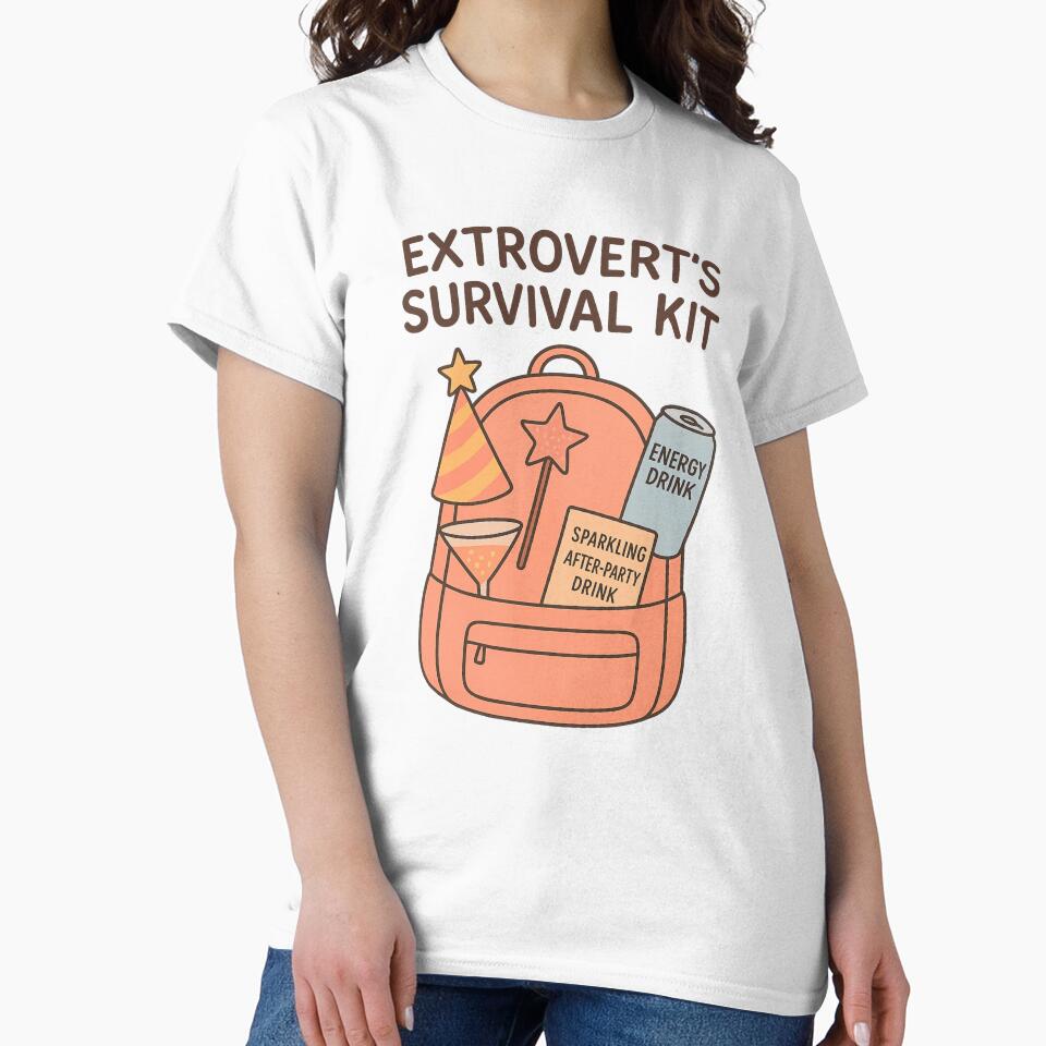 Extrovert Survival Kit – Vibrant Bag Design by WittyUnknown