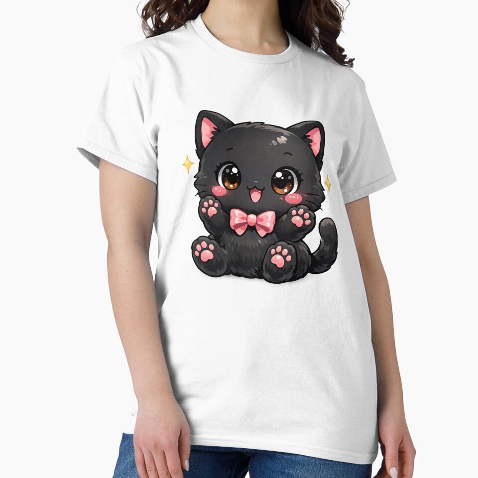Kawaii black cat by jenswiftie
