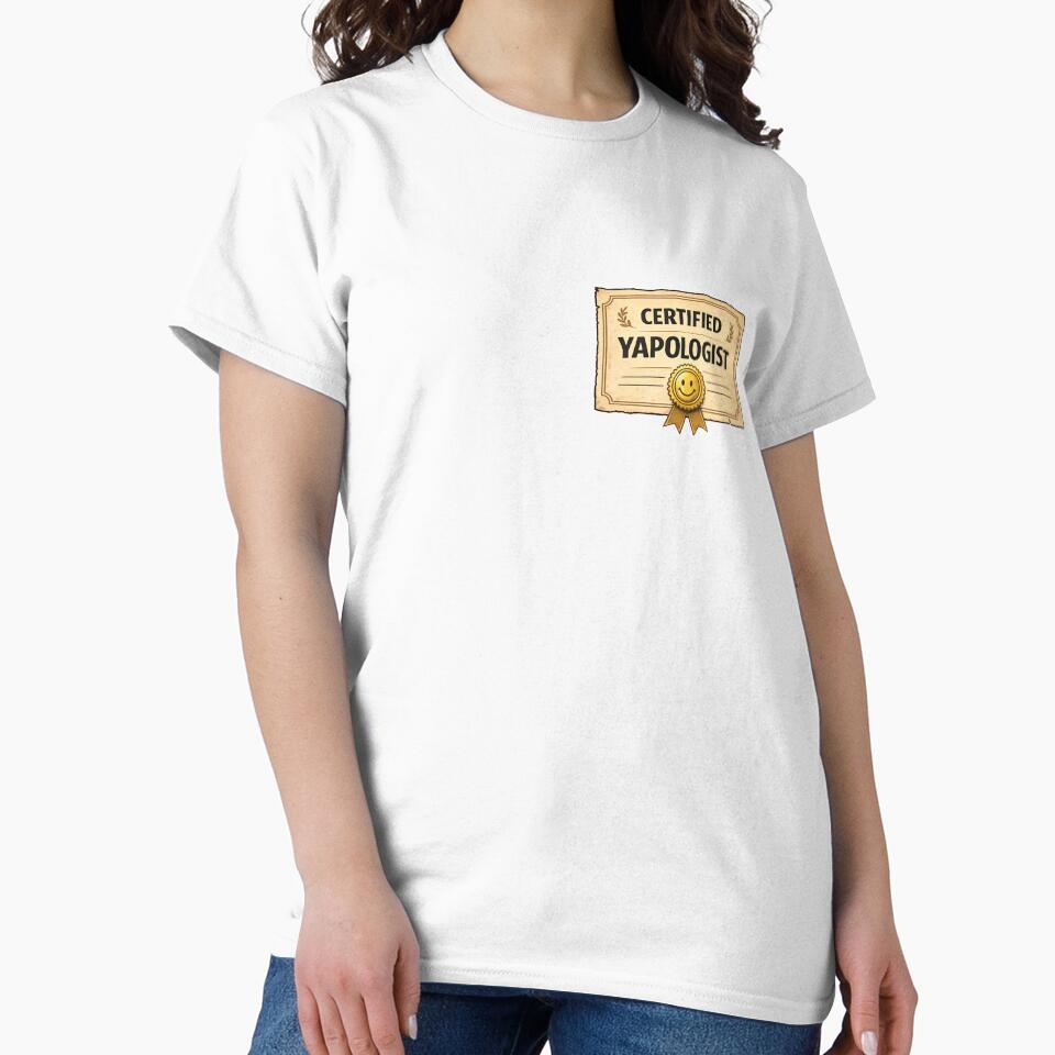 Certified Yapologist – Funny Pocket Meme Badge by NoNoNomad