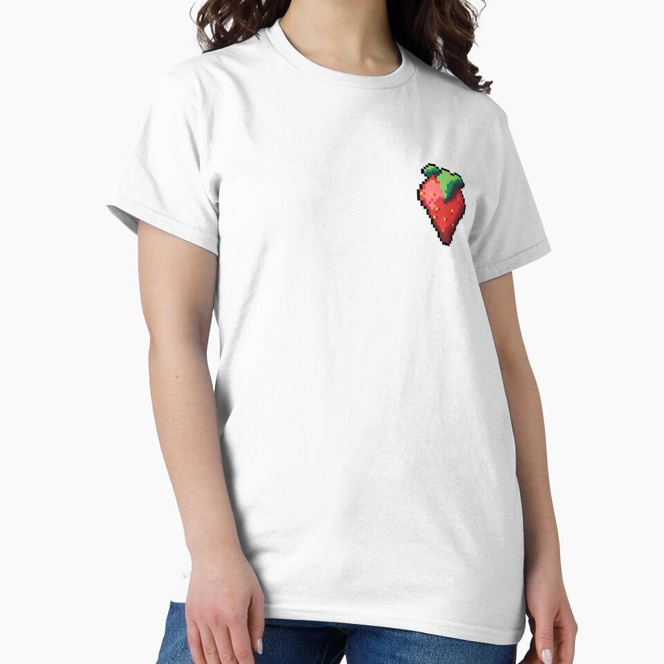 Pixel Strawberry - pixel food art by LittleFoodShop