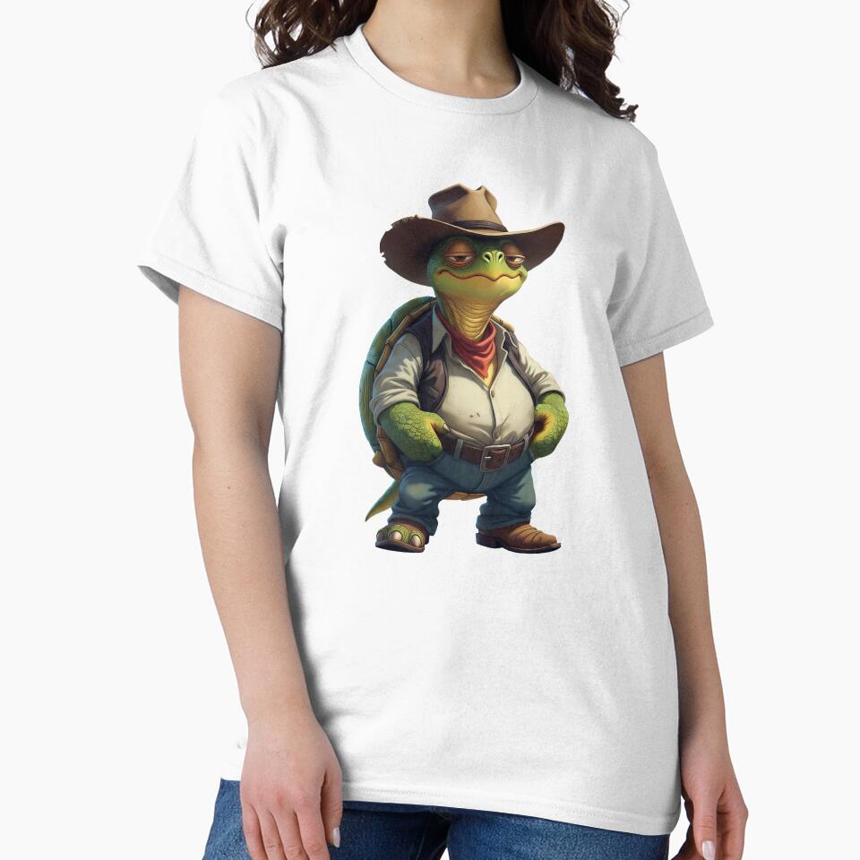 Lazy Cowboy Turtle - Chill Western Tortoise by Threadnovax