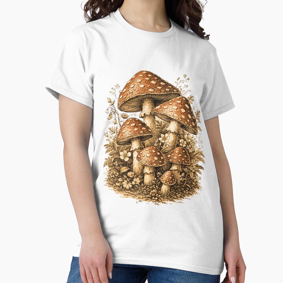 Mushroom Field Retro by elaemor-art