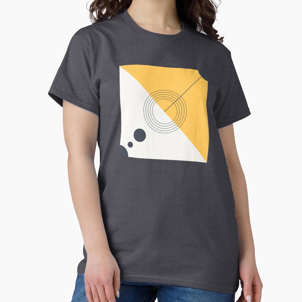 The Alignment - Mustard Yellow and Charcoal Geometric Abstract by artdocaj