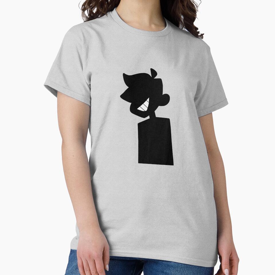 Smiling cartoon boy silhouette by rydoesart