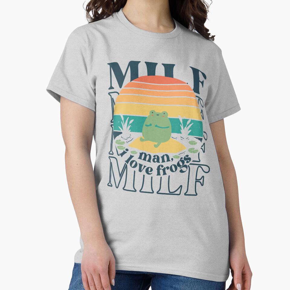 MILF Man I Love Frogs Funny Retro Frog by Unhinged Hellions