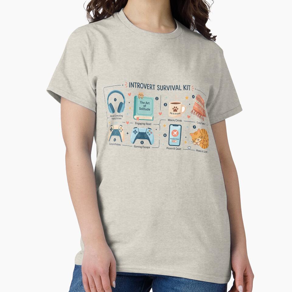 Introvert Survival Kit Funny Antisocial Essentials by Quiet Mode Studio