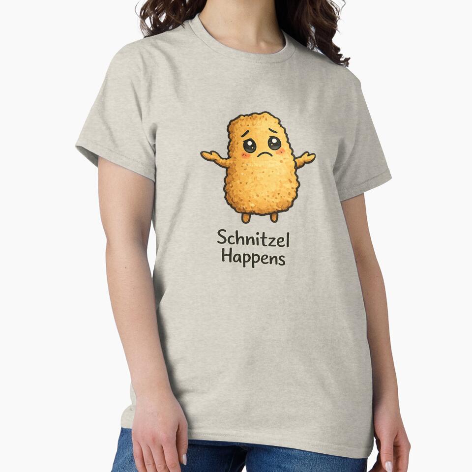 Schnitzel Happens Funny Cute Schnitzel Pun by Planthem