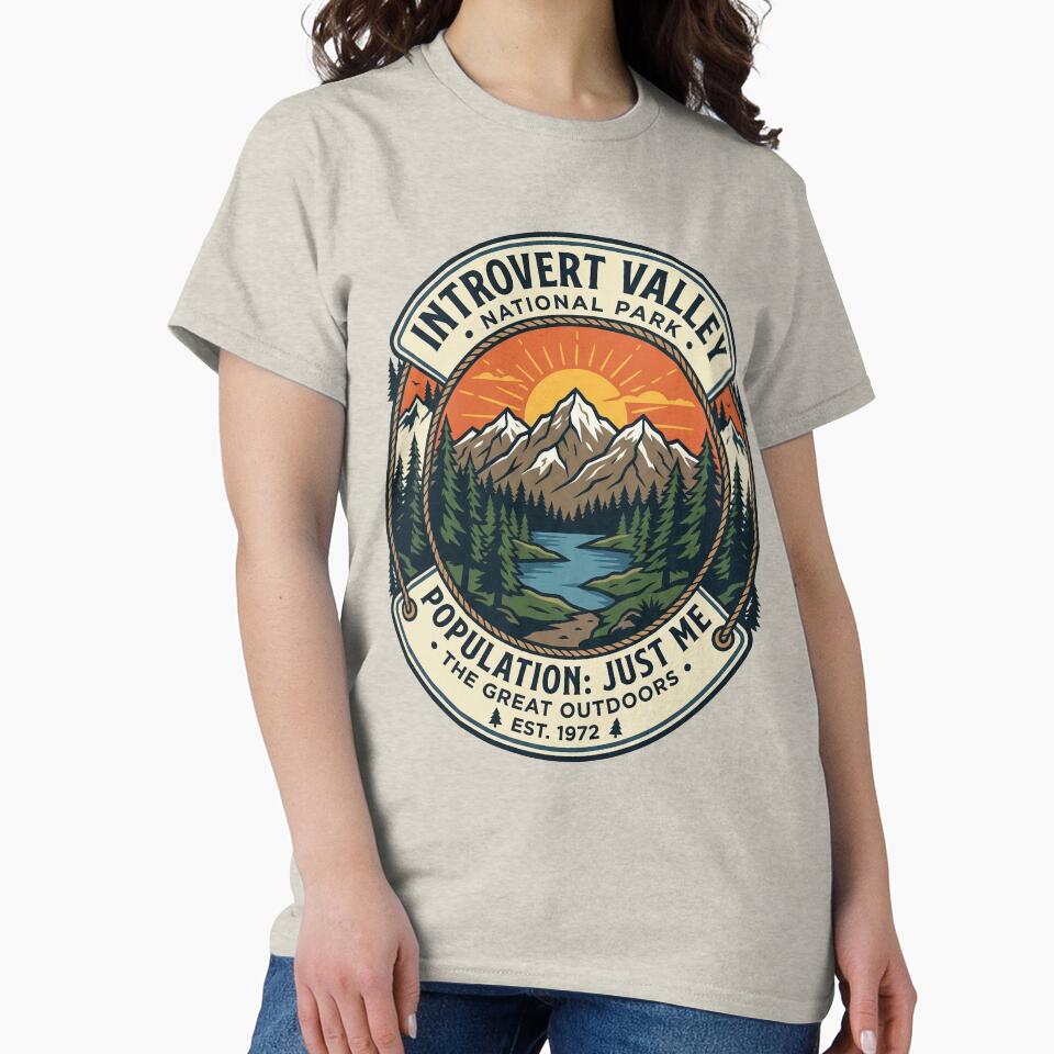 Introvert Valley National Park Badge Introvert Humor by Monocromo Shop