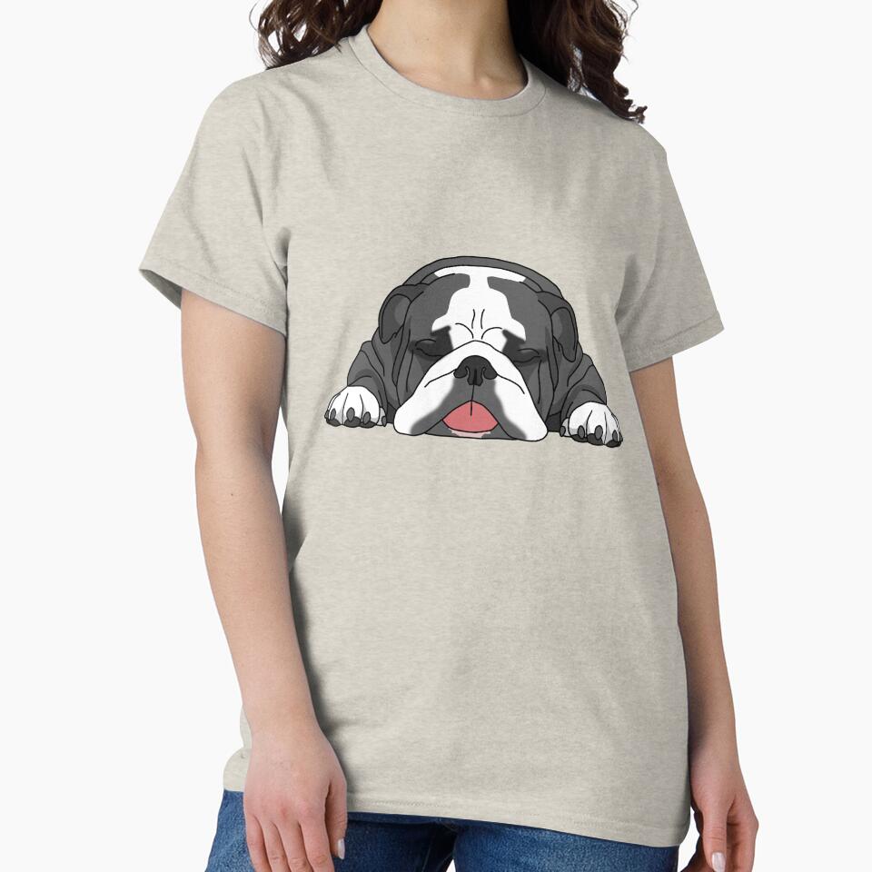Bulldog Lover | Bulldog Sleeping Design | SmileyPupDesign by SmileyPupDesign