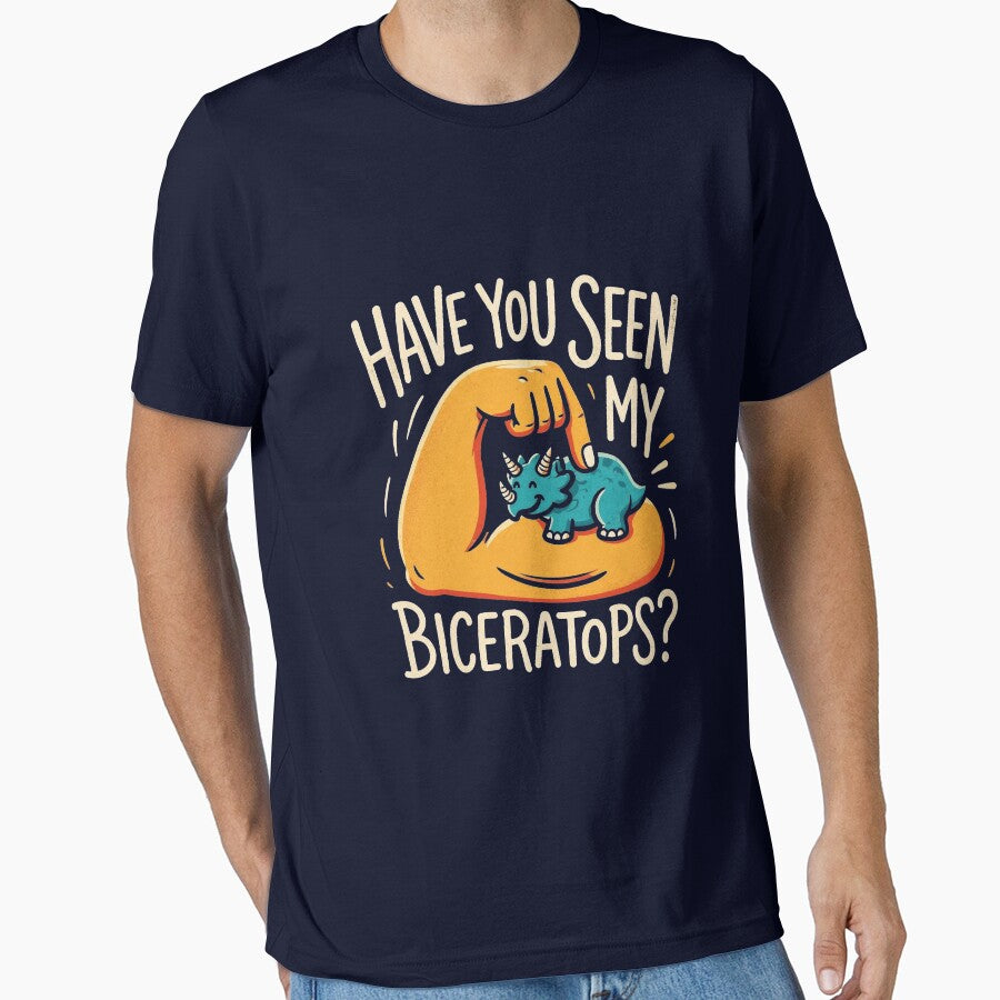 Funny Dad Joke “Have You Seen My Biceratops?” Cute Dinosaur Pun by MyStyleHub